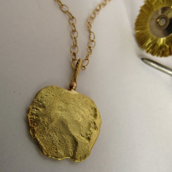 Gold necklace. "Washington Quarter" necklace. - Picture 5 of 11